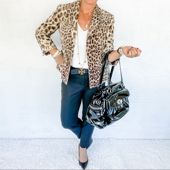 🍁👜 Talbots Animal Print Blazer - 6